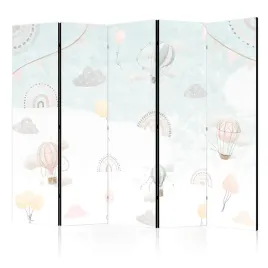 parawan-akustyczny-pokojowy-5-czesci-balony-tecze-chmurki-boho-225x172