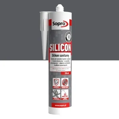 Silikon sanitarny Sopro 310 ml antracyt 66