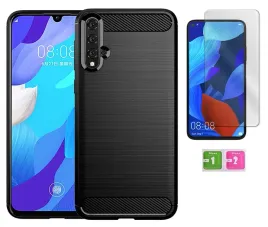 etui-karbon-do-huawei-nova-5t-honor-20-czarny-case-szklo-na-ekran-9h