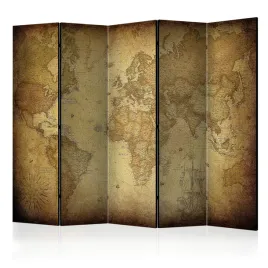 parawan-dwustronny-pokojowy-5-czesci-stara-mapa-styl-retro-swiat-225x172