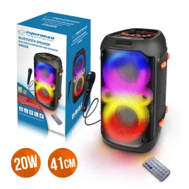 best-price-glosnik-bluetooth-esperanza-fm-led-rgb-karaoke-singer-41cm