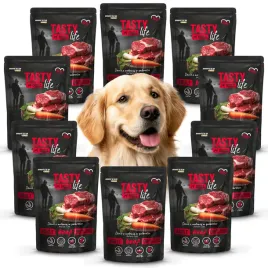 mokra-karma-psa-tasty-dog-life-90percent-saszetka-wolowina-w-galaretce-10x500g
