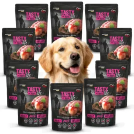 mokra-karma-dla-psa-tasty-dogs-life-90percent-wieprzowina-w-galaretce-10x500g