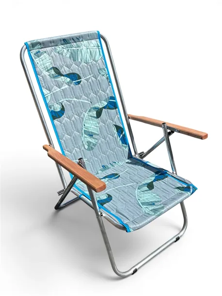 LEŻAK ALUMINIOWY PLAŻOWY OGRODOWY 120 KG SKŁADANY