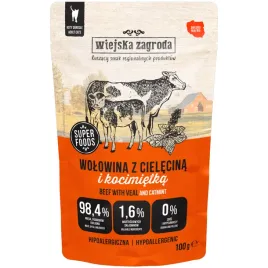 wiejska-zagroda-karma-mokra-dla-kota-wolowina-z-cielecina-i-kocimietka-100g