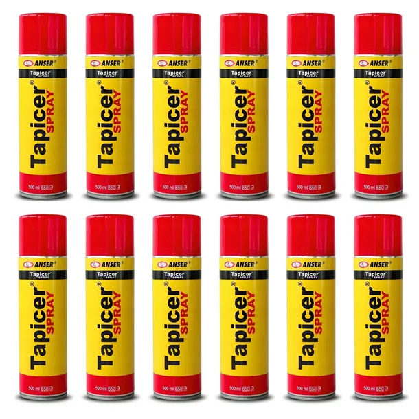 12x Klej Tapicerski TAPICER Spray 500ml Kontaktowy Do Tkaniny Podsufitki