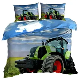 posciel-3d-bawelna-satyna-200x220-cm-zielony-traktor-na-polu