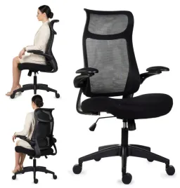 ergonomiczny-wygodny-fotel-biurowy-regulowane-podlokietniki-siatka-tkanina