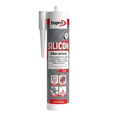SOPRO Silicon - Silikon sanitarny BIAŁY 10 310ml