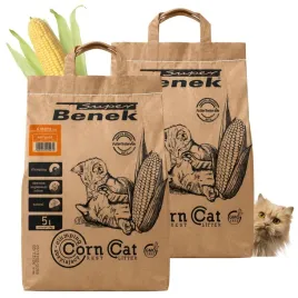 super-benek-corn-cat-naturalny-zwirek-kukurydziany-zbrylajacy-dla-kota-2x5l