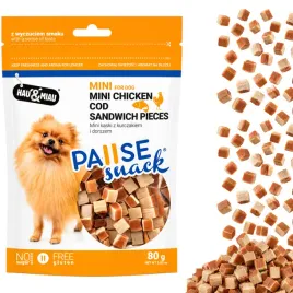 mini-kanapki-z-kurczakiem-i-dorszem-smaczki-dla-psa-pausesnack-hauandmiau-80g