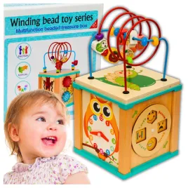 drewniana-kostka-wielofunkcyjna-edukacyjna-montessori-sorter-labirynt