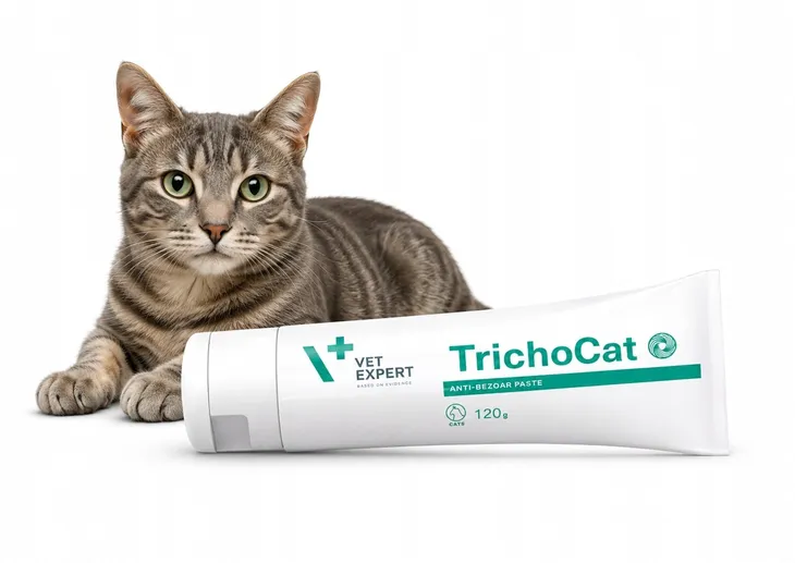 VetExpert TrichoCat Pasta Odkłaczająca dla Kota 120g Na Kłaczki Hairball