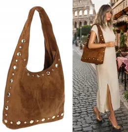 torebka-damska-zamszowa-worek-shopper-z-cwiekami-modna-torba-hj1385-brazowa