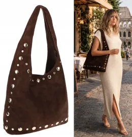 torebka-damska-zamszowa-worek-shopper-z-cwiekami-modna-hj1385-czekoladowa
