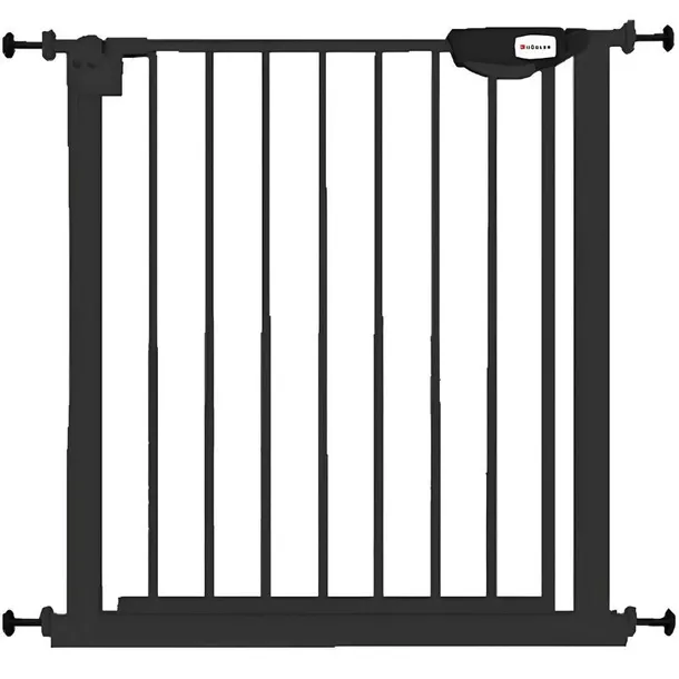 BRAMKA ZABEZPIECZAJĄCA NA SCHODY DRZWI BARIERKA CZARNA 74-88CM PŁOTEK RX4