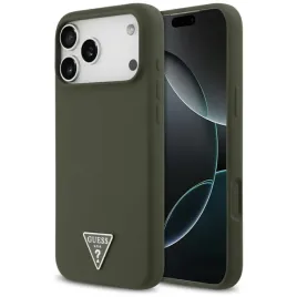 etui-do-iphone-17-pro-max-guess-silicone-triangle-logo-khaki