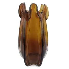wazon-szklany-ciemny-bursztynowy-27x11x7cm