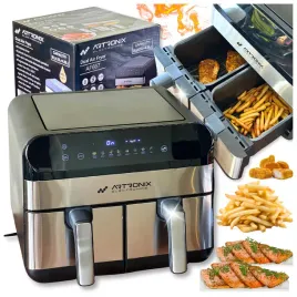 air-fryer-frytkownica-beztluszczowa-dwukomorowa-duza-9l-do-pieczenia-2400w