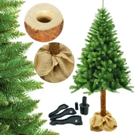 choinka-sztuczna-na-naturalnym-pniu-jak-zywa-zielona-gesta-premium-100cm