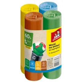 jan-niezbedny-worki-na-smieci-do-segregacji-zestaw-4-kolory-60l-40szt