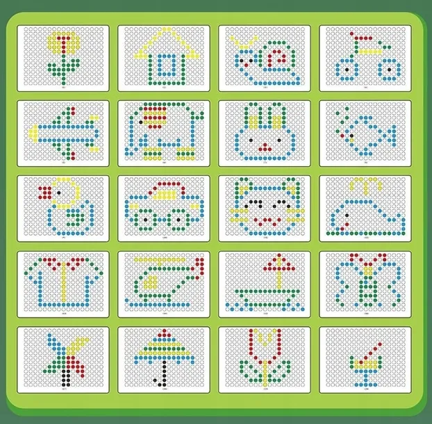 dinoboard-tablica-magnetyczna-mozaika-kolor-dominujacy-odcienie-zieleni