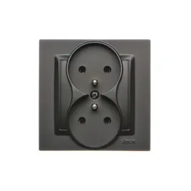kontakt-simon-10-czarny-mat-gniazdo-z-u-2x-zaciski-srubowe-16a-250v