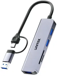 unitek-hub-5w1-usb-a-c-5-gbps-z-czytnikiem-kart-sd-i-micro-sd