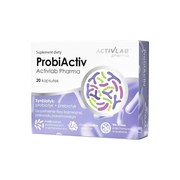 ProbiActiv Synbiotyk Activlab 20 kapsułek suplement diety prebiotyk inulina
