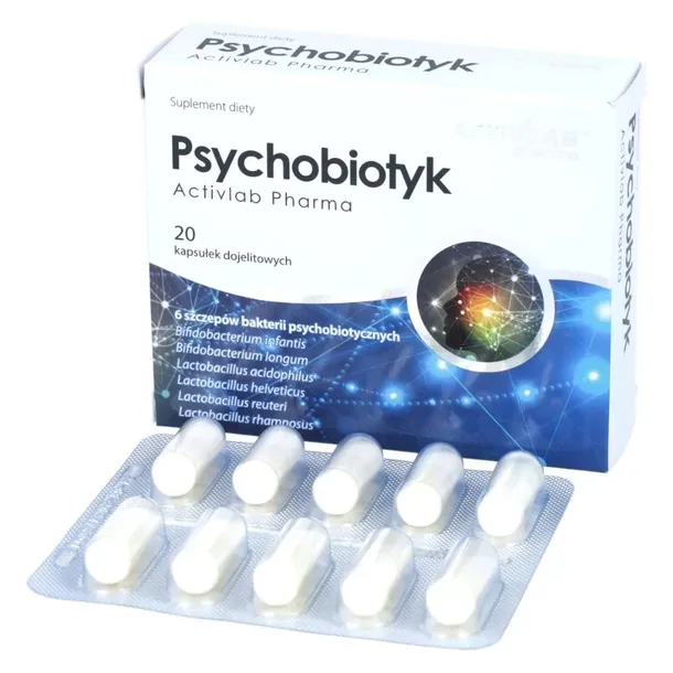 Activlab Pharma Psychobiotyk Probiotyk Stres GABA Serotonina Jelita 20 szt