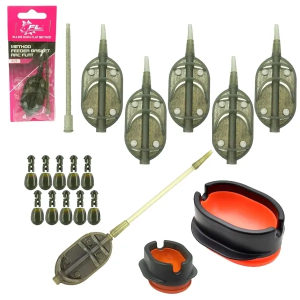 zestaw 5x KOSZYK DO METHODY FEEDER ARC 30g szybkozłączka + FORMA WYCISKANA
