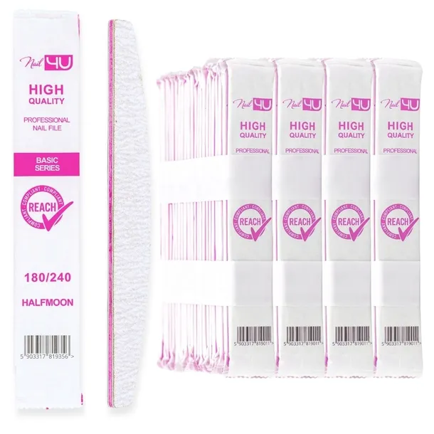 Nail4U Pilnik do paznokci ŁÓDKA 180/240 100 sztuk