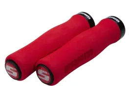 sram-locking-grips-contour-foam-129mm-red-with-single-black-clamp-and-end-p