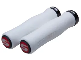 sram-locking-grips-contour-foam-129mm-white-with-single-black-clamp-and-end