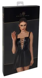 noir-handmade-sukienka-mini-s-z-wiazaniem-i-polyskujaca-powloka