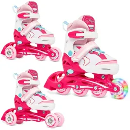 rolki-wrotki-3w1-raven-lia-pink-30-33-kolko-led