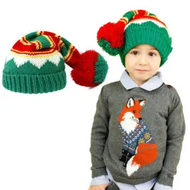 czapka-zimowa-dla-dziecka-dluga-pompon-swiateczna