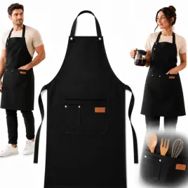 fartuch-kuchenny-gastronomiczny-wodoodporny-regulowany-3-kieszenie-czarny