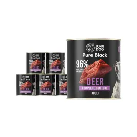 mokra-karma-dla-psow-jelen-john-dog-pure-black-6-x-800-g-dorosle-psy