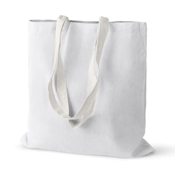 OUTLET TORBA BAWEŁNIANA 38x42 cm BIAŁA 145g DŁUGI UCHWYT EKO NA ZAKUPY