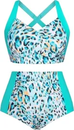 bikini-plus-size-modelujace-brzuch-wysoki-stan-xl-niebieski-hanna-nikole