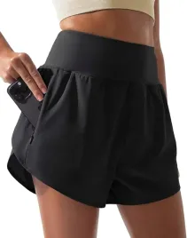 spodenki-sportowe-bebreezchic-szybkoschnace-wysoki-stan-czarne-xxl