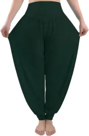 spodnie-harem-damskie-hoerev-do-jogi-pilates-fitness-zielone-s