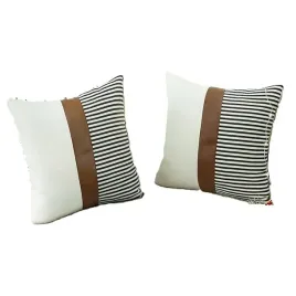 merrycolor-patchwork-poszewki-4040-cm-szary-pasek-zestaw-2-szt