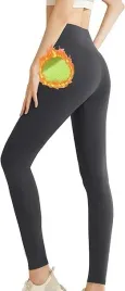 legginsy-damskie-wysoki-stan-ocieplane-ciemnoszare-m