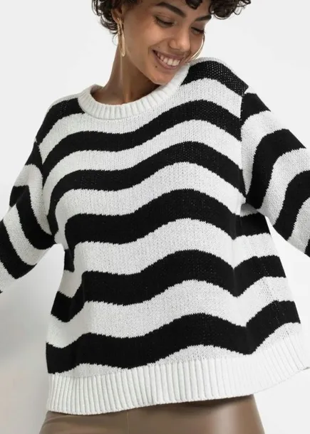 rainbow-sweter-oversize-ze-wzorem-w-paski-32-34-stan-nowy