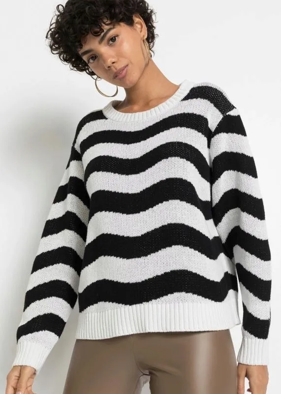 rainbow-sweter-oversize-ze-wzorem-w-paski-32-34-stan-nowy