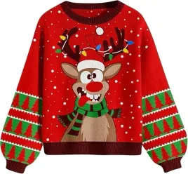 sweter-swiateczny-damski-cieply-renifer-sniezynki-l