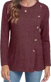 sweter-damski-cienki-prazkowany-ozdobne-guziki-grecerelle-bordowy-xl