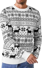 sweter-meski-wzor-norweski-swiateczny-bialo-czarny-l